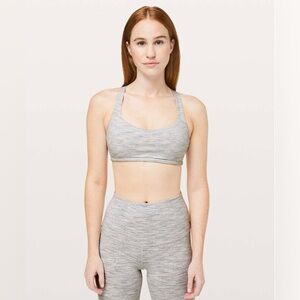 Lululemon Free To Be Bra Strappy Wee Are From Space Nimbus Battleship Size 4